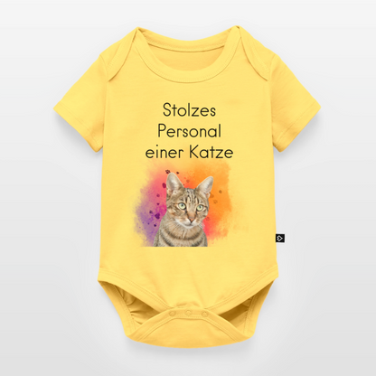 Pedro´s Kurzarm-Body Stolzes Personal einer Katze Black Edition - LiNBW.