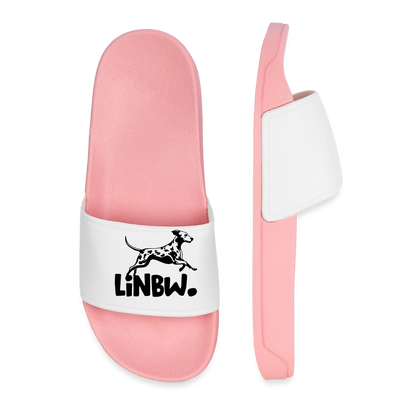 LiNBW. Badelatschen für Männer Black Edition - Hellrosa