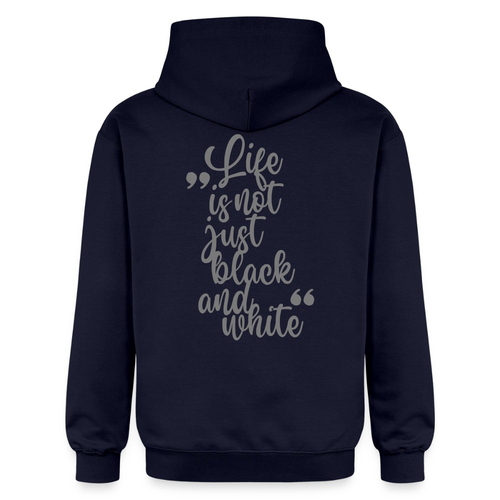 LiNBW. Crew Hoodie Grey Edition Life is not just black and white - Navy