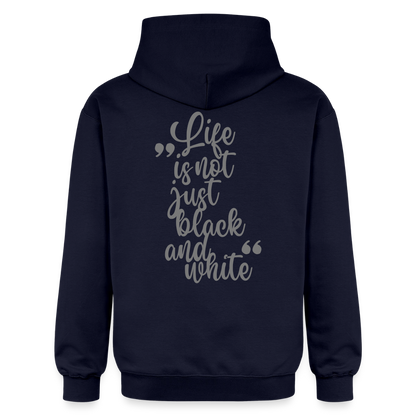 LiNBW. Crew Hoodie Grey Edition Life is not just black and white - Navy