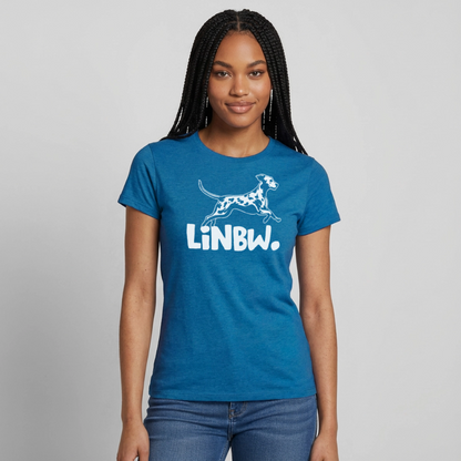 LiNBW. T-Shirt White Edition - Antikblaues Saphir meliert