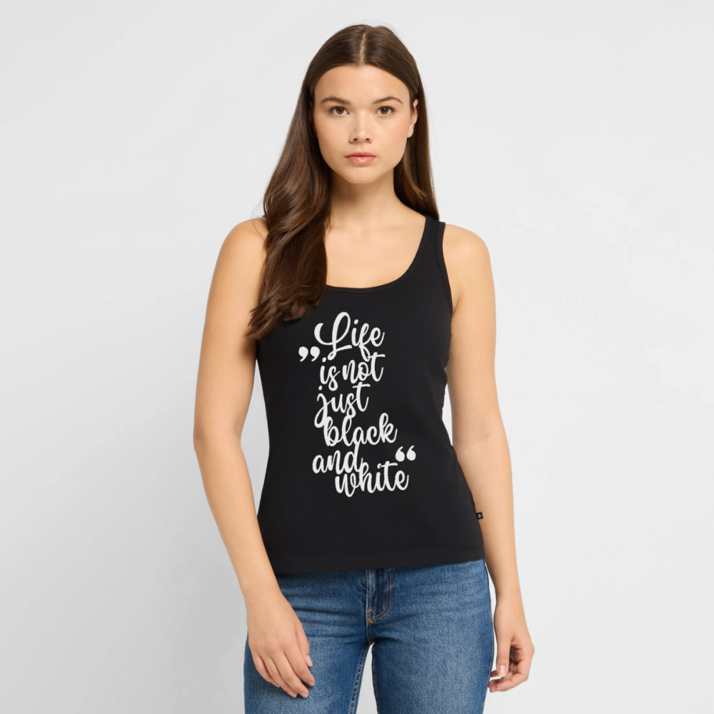 Life is not just black and white Tank Top Premium LiNBW. White Edition - Schwarz