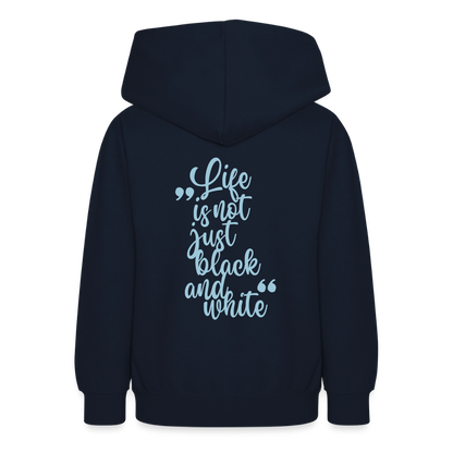 LiNBW. Crew Hoodie Life is not just black and white Edition Blue - LiNBW.