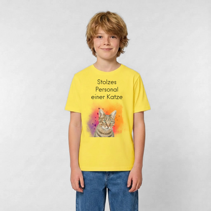 Pedro's T-Shirt Stolzes Personal einer Katze Black Edition - LiNBW.