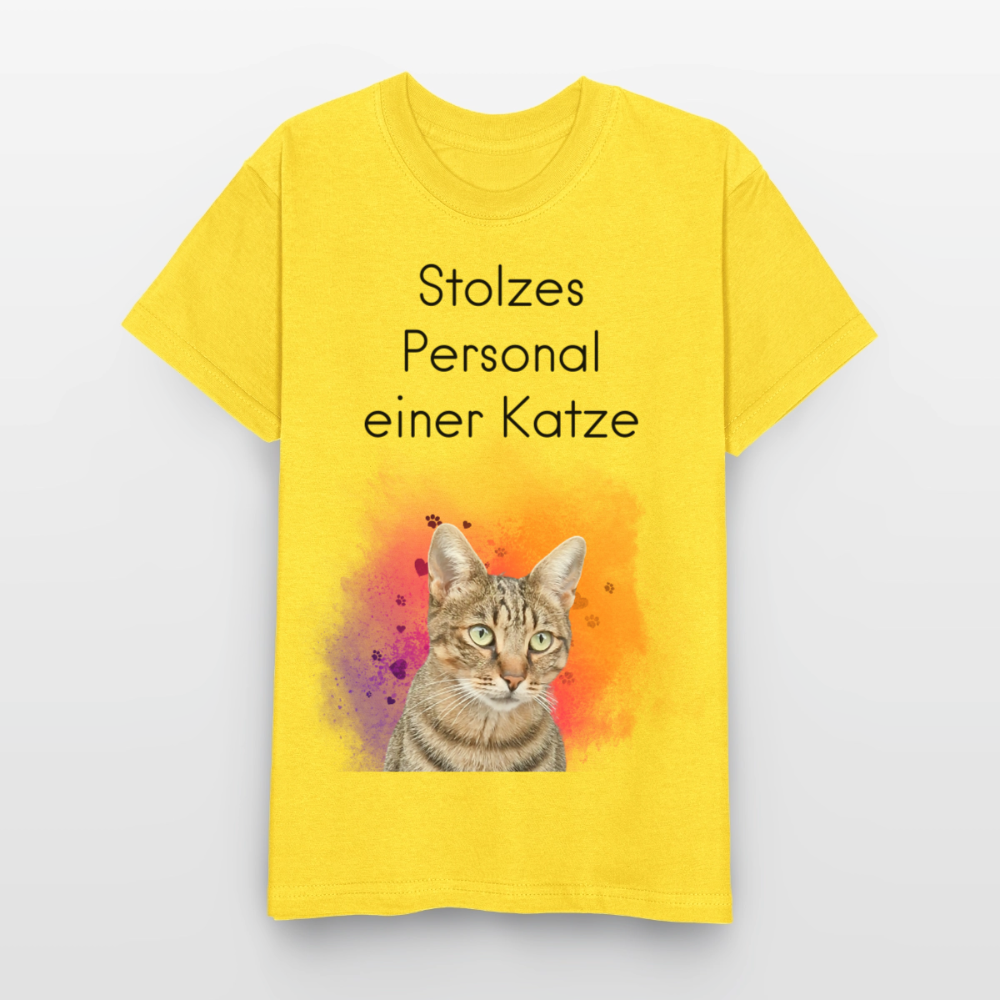 Pedro's T-Shirt Stolzes Personal einer Katze Black Edition - LiNBW.
