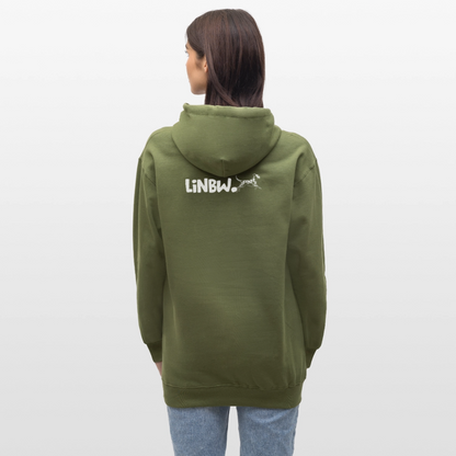 Life is not just black and white Hoodie White Edition - Militärgrün