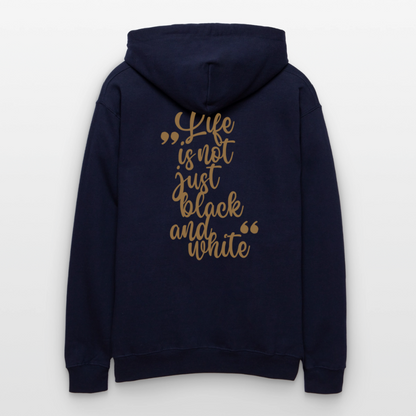 LiNBW. Crew Hoodie Brown Edition Life is not just black and white - Navy
