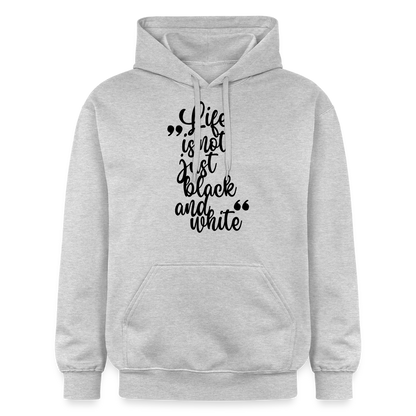 Life is not just black and white Hoodie Black Edition - Hellgrau meliert