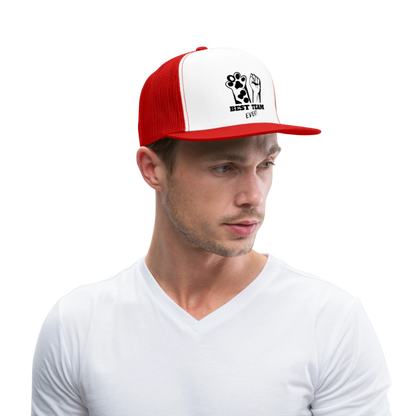Best Team Ever Trucker Cap - Weiß/Rot