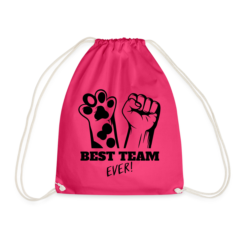 Best Team Ever Turnbeutel Black Edition - Fuchsia