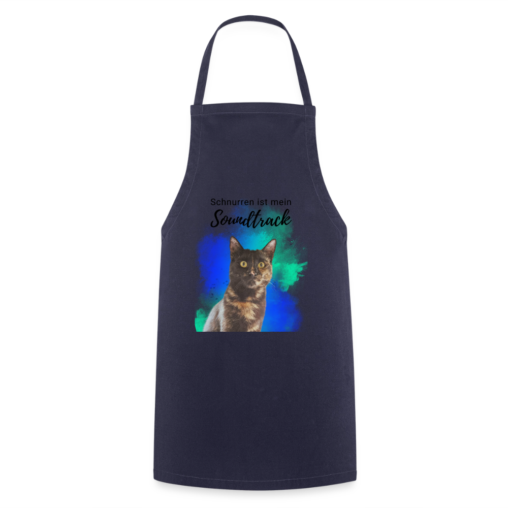 Nala´s Kochschürze Schnurren ist mein Soundtrack Black Edition - Navy