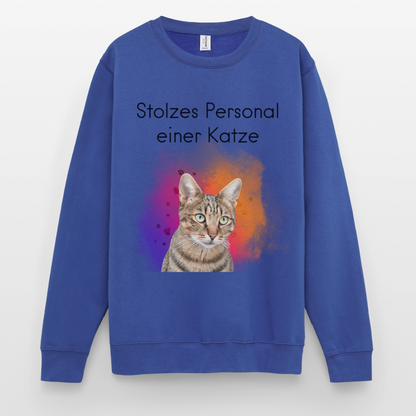 Pedro's Classic Pullover Stolzes Personal einer Katze Black Edition - Royalblau