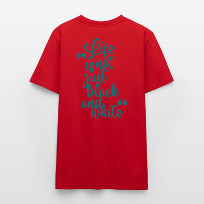 LiNBW. Unisex T-Shirt Premium Crew Blue Edition Life is not just black and white - LiNBW.