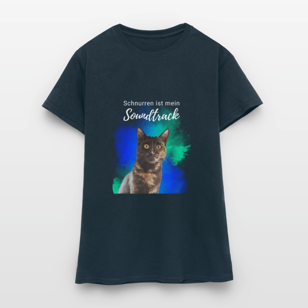 Nala's T-Shirt Schnurren ist mein Soundtrack White Edition - Navy