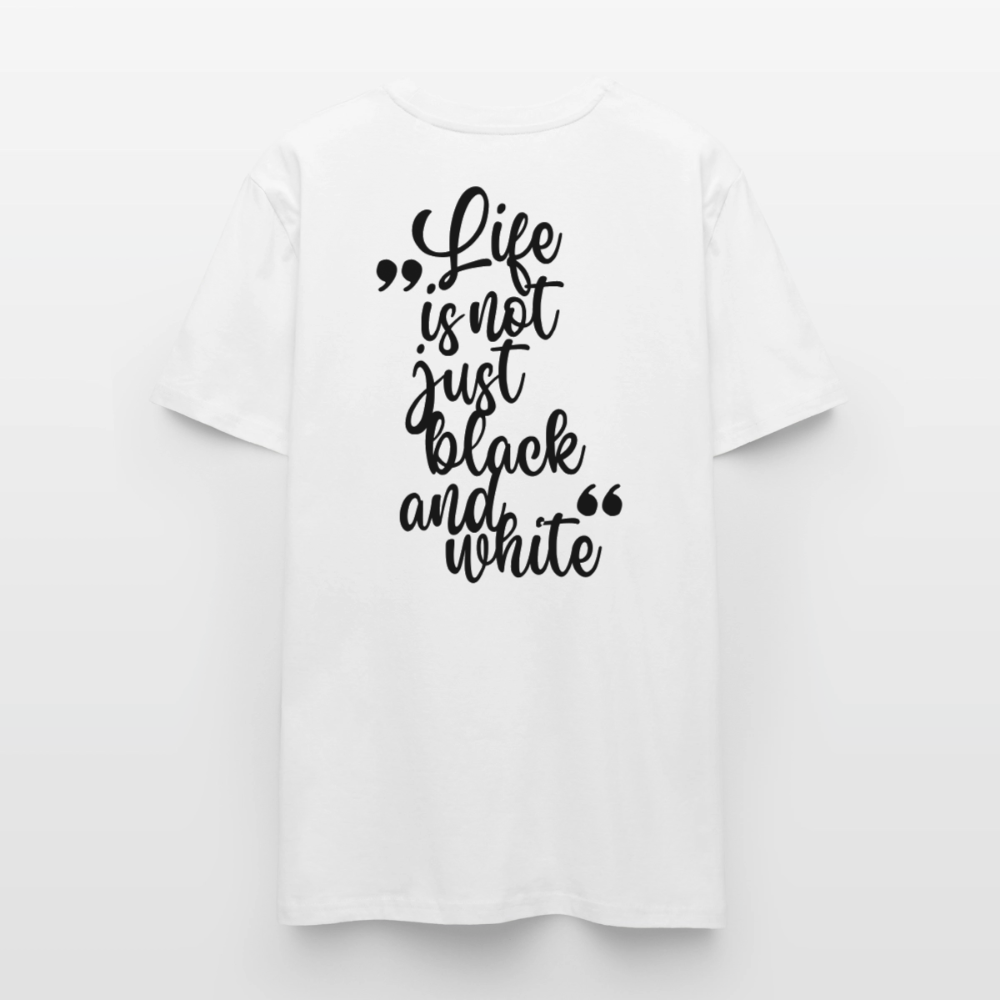 LiNBW. Unisex T-Shirt Premium Crew Black Edition Life is not just black and white - LiNBW.
