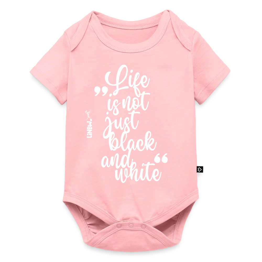 Life is not just black and white Kurzarm-Body White Edition - Rosa