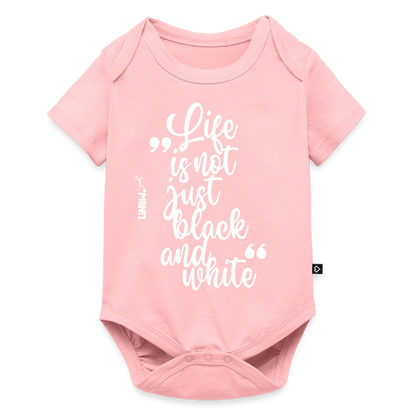 Life is not just black and white Kurzarm-Body White Edition - Rosa