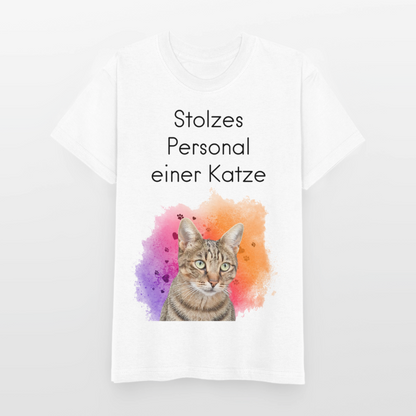 Pedro's T-Shirt Stolzes Personal einer Katze Black Edition - LiNBW.