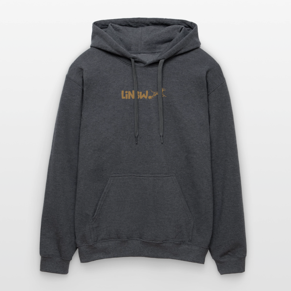 LiNBW. Crew Hoodie Brown Edition Life is not just black and white - Dunkelgrau meliert