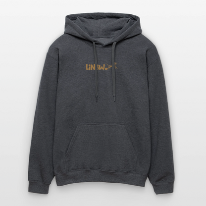 LiNBW. Crew Hoodie Brown Edition Life is not just black and white - Dunkelgrau meliert