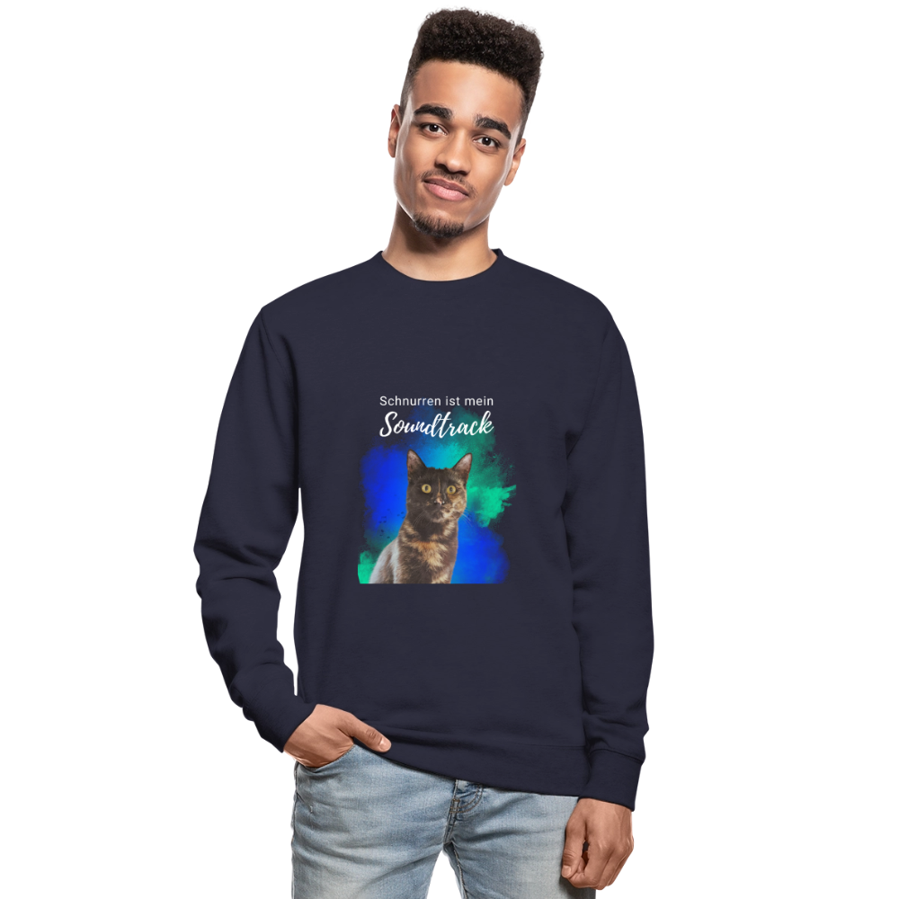 Nala's Classic Pullover Schnurren ist mein Soundtrack White Edition - Navy