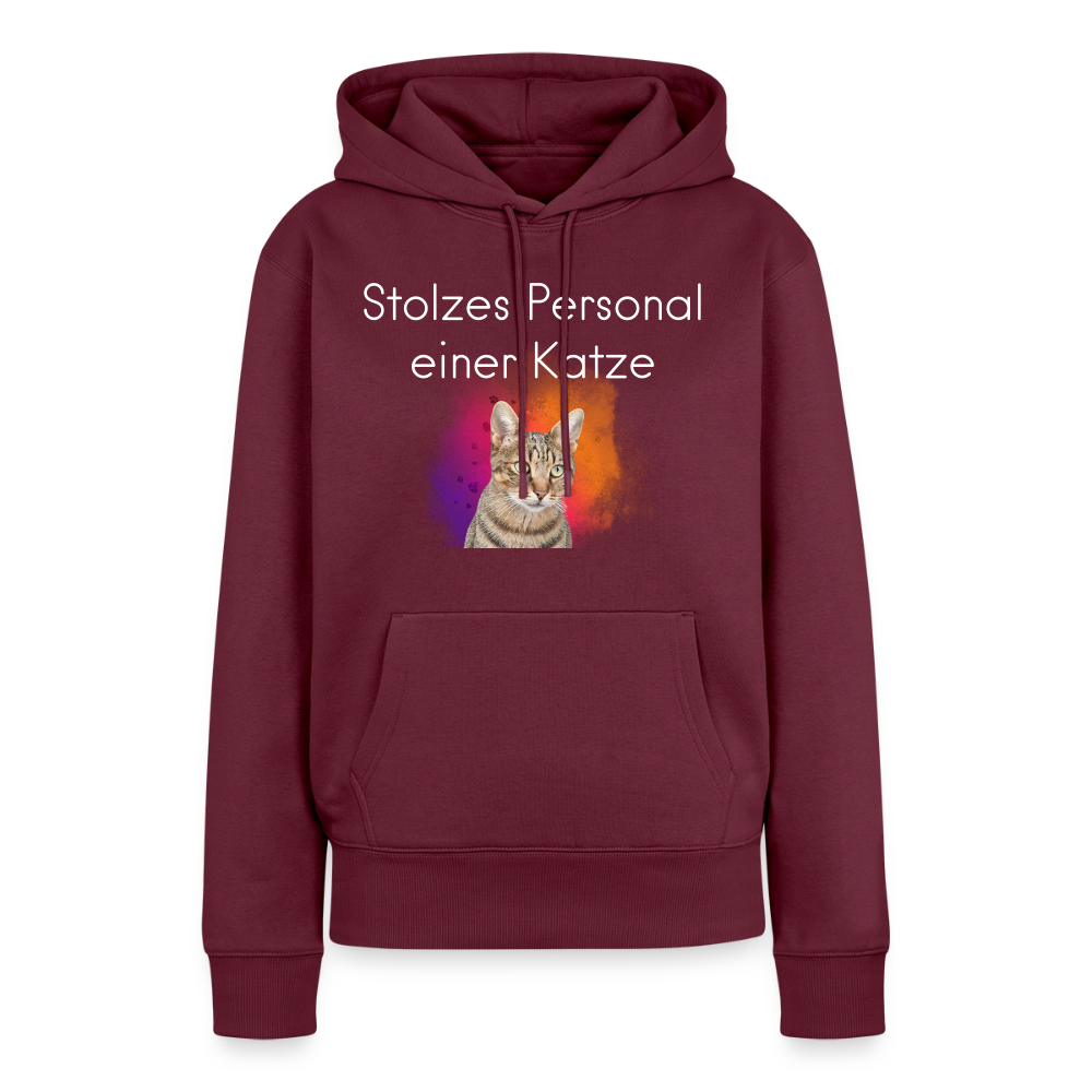 Pedro's Hoodie Stolzes Personal einer Katze White Edition - Burgunderrot