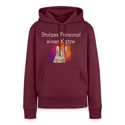Pedro's Hoodie Stolzes Personal einer Katze White Edition - Burgunderrot
