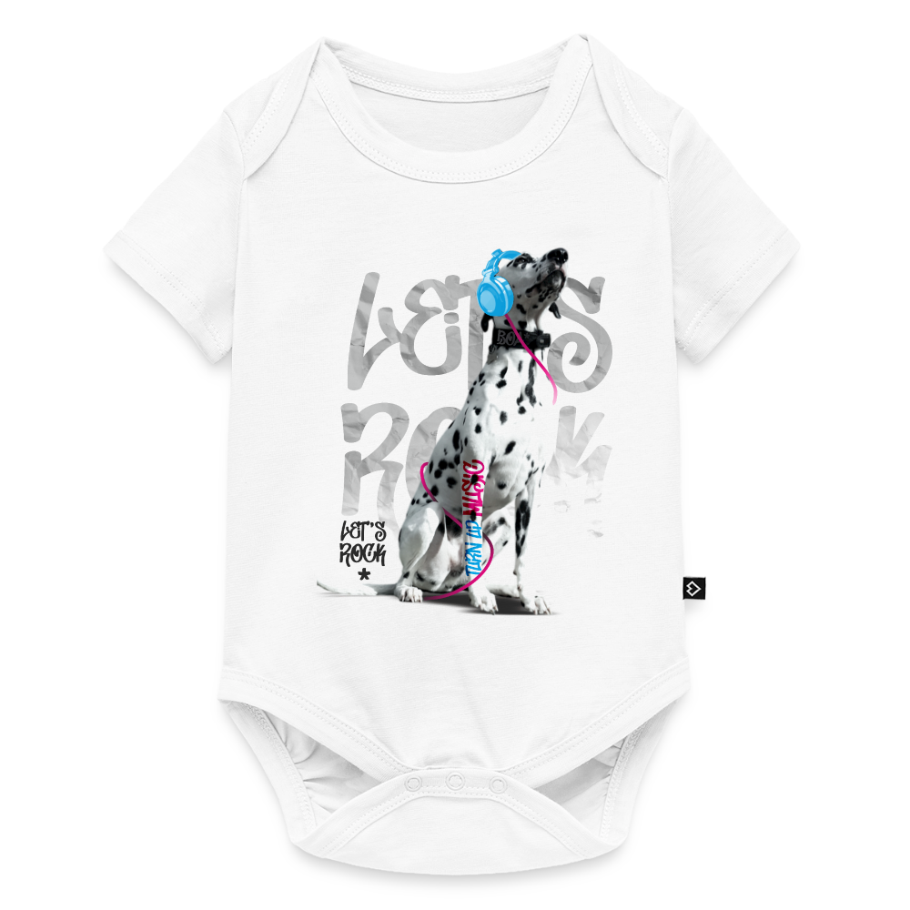 Boa´s Kurzarm-Body Let´s Rock - Weiß