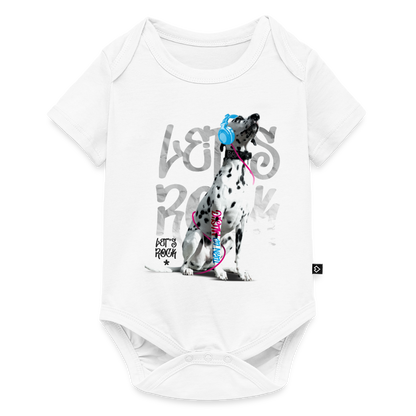 Boa´s Kurzarm-Body Let´s Rock - Weiß