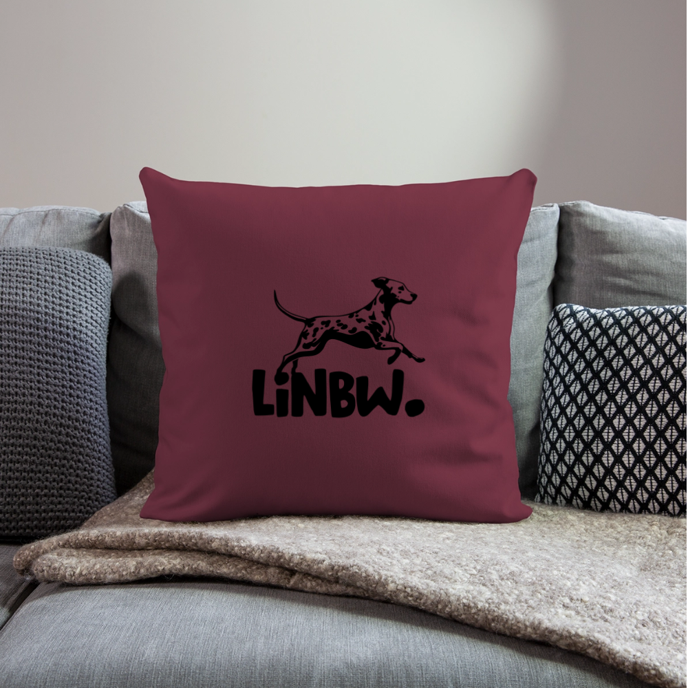LiNBW. Kissen Black Edition - Burgunderrot