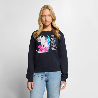 Boa's Pullover Splash Life is not just black and white Edition White - Navy