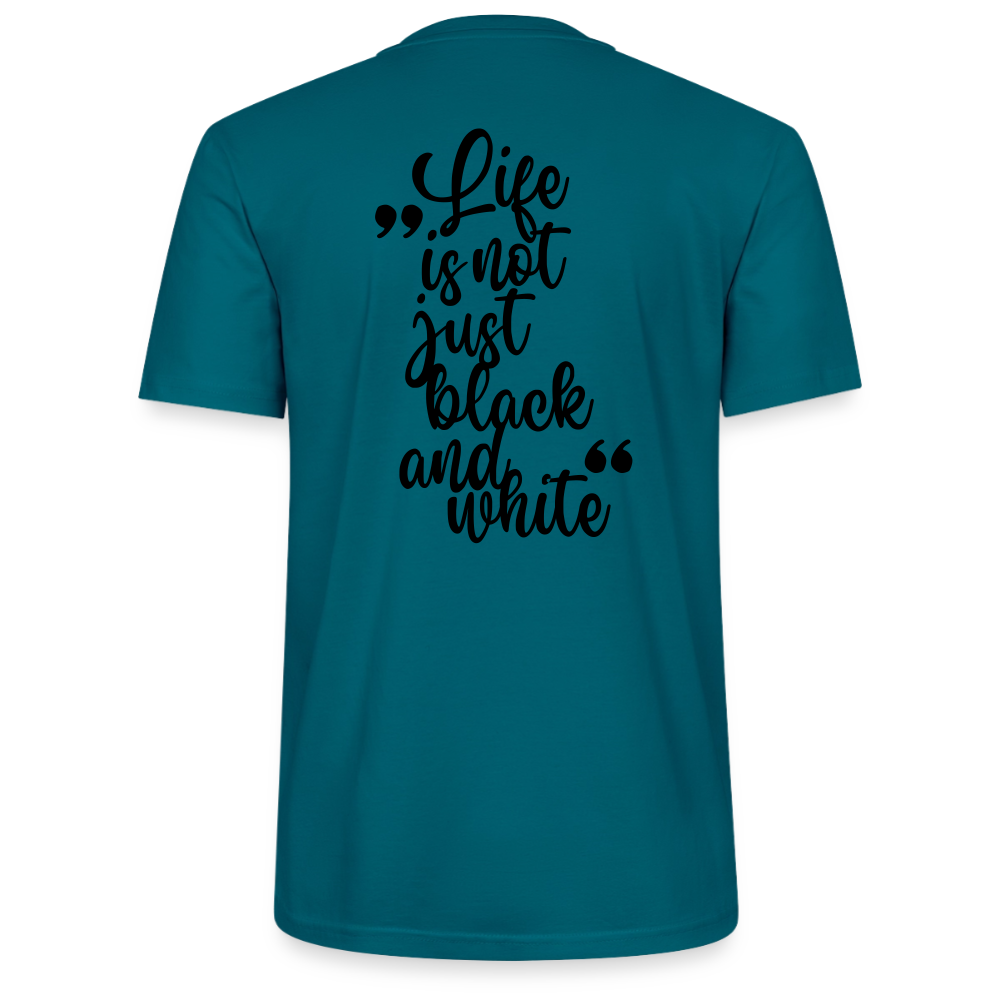 LiNBW. Unisex T-Shirt Premium Crew Black Edition Life is not just black and white - LiNBW.