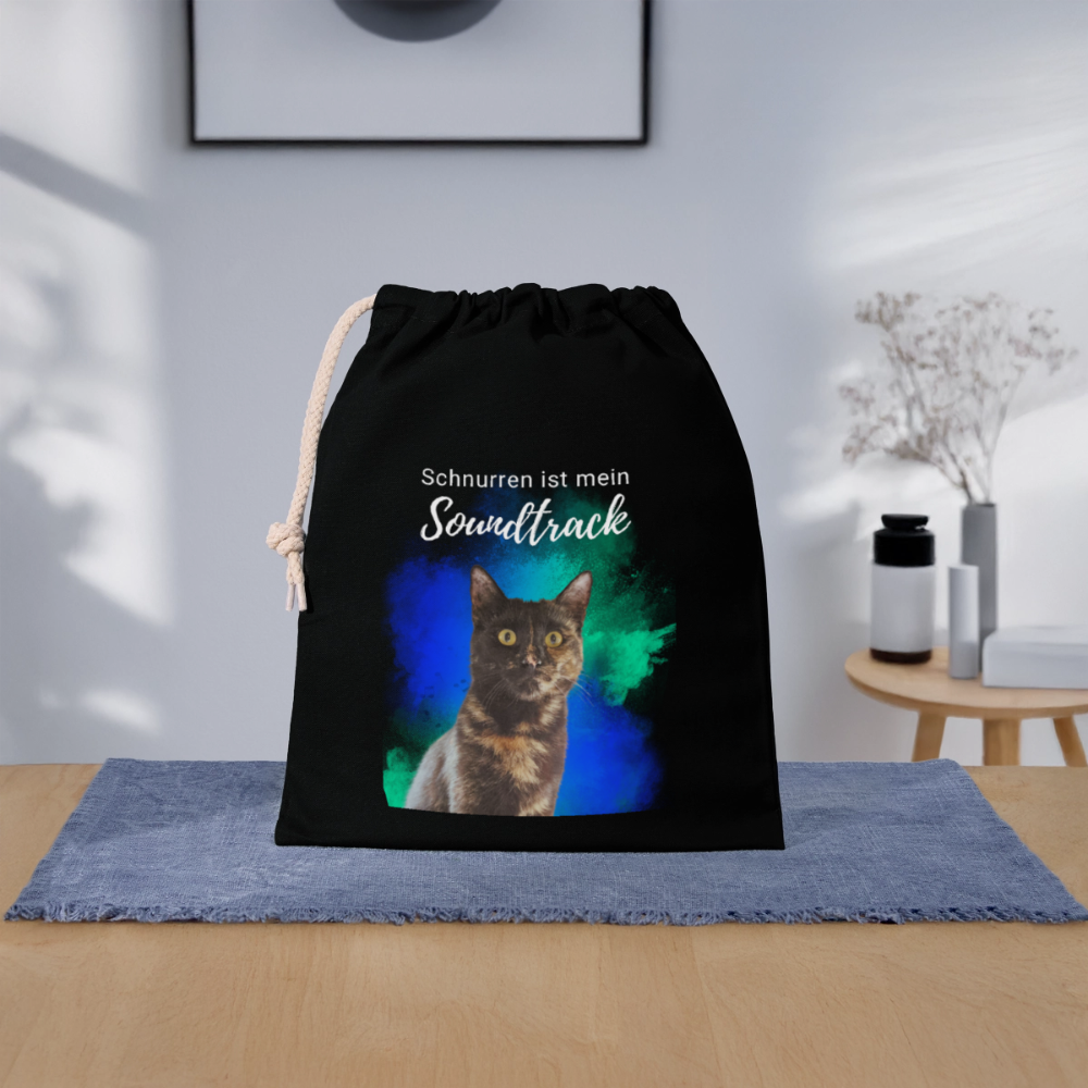 Nala´s Baumwollbeutel Schnurren ist mein Soundtrack White Edition - Schwarz