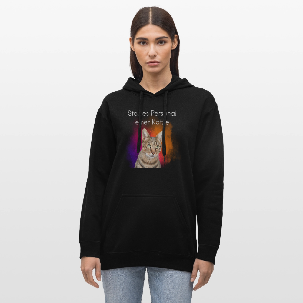 Pedro's Hoodie Stolzes Personal einer Katze White Edition - Schwarz