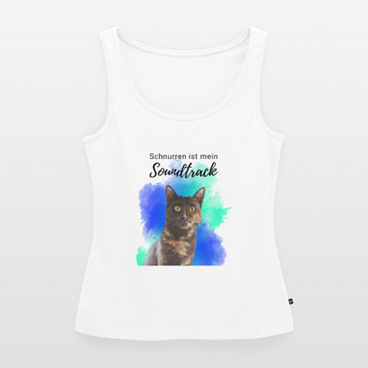 Nala´s Tank Top Premium Schnurren ist mein Soundtrack Black Edition - Weiß