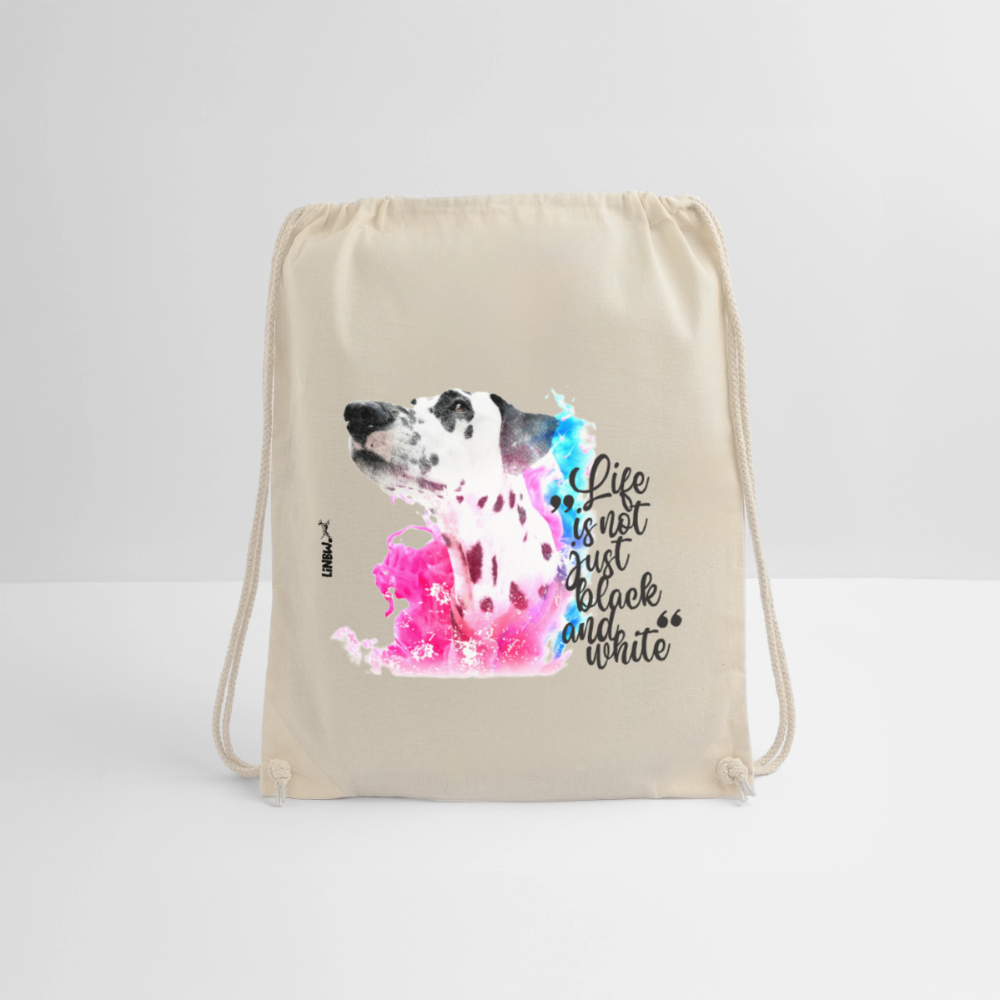 Boa´s Turnbeutel Splash Life is not just black and white Edition Black - Natur