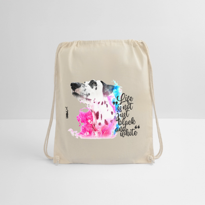 Boa´s Turnbeutel Splash Life is not just black and white Edition Black - Natur