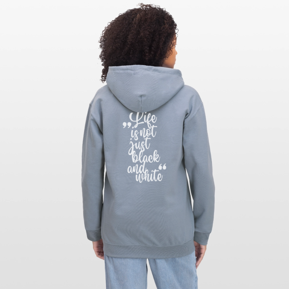 LiNBW. Crew Hoodie White Edition Life is not just black and white - Blau