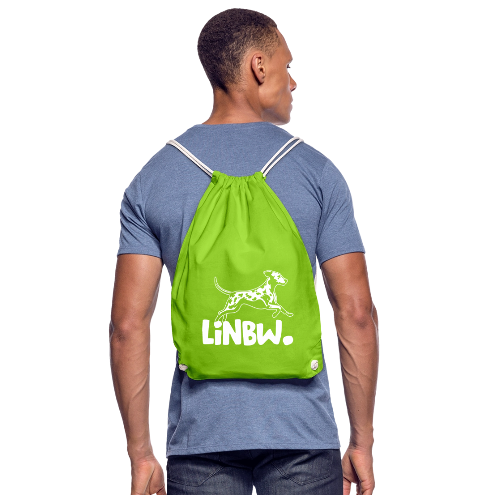 LiNBW. Turnbeutel White Edition - Neongrün