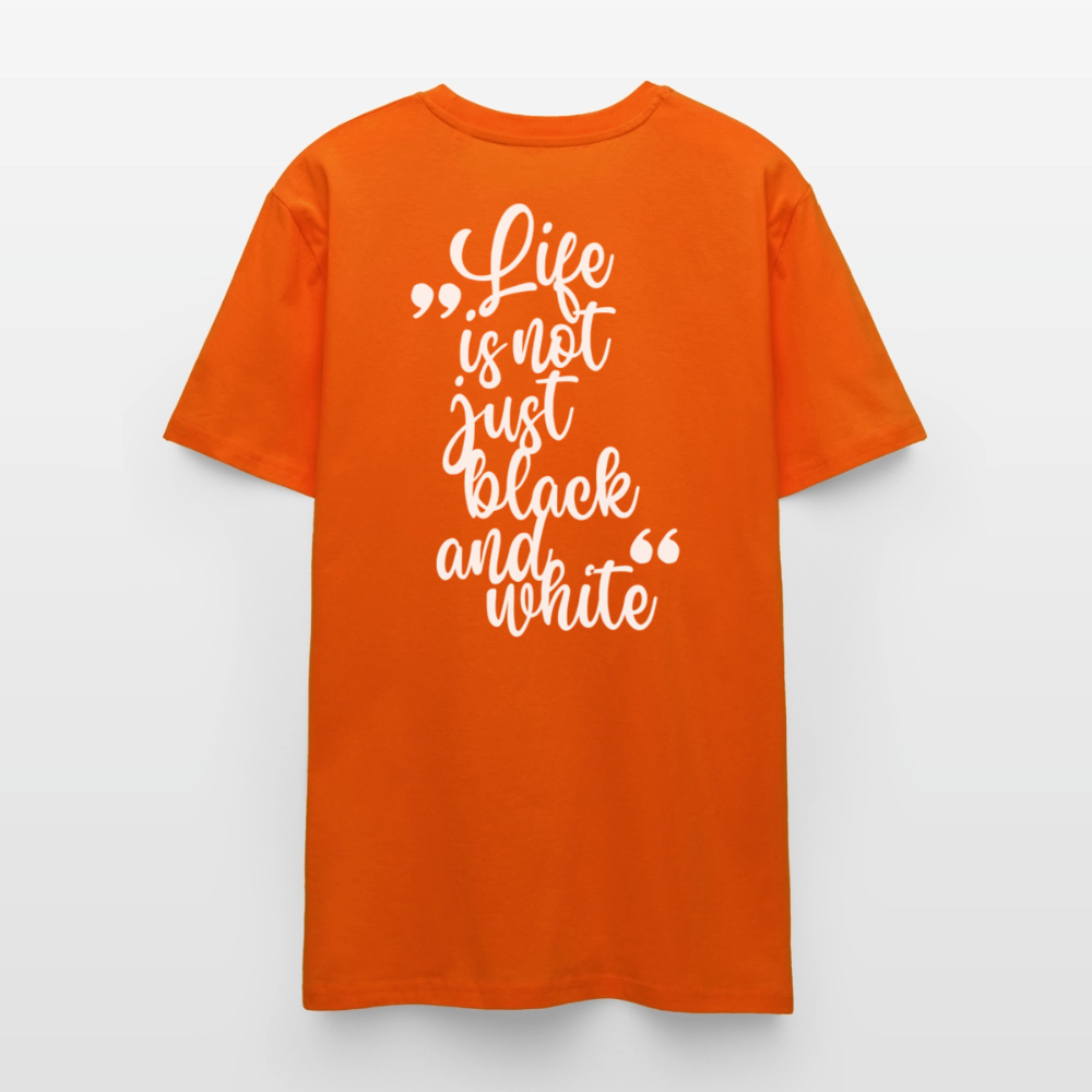 LiNBW. Unisex T-Shirt Premium Crew White Edition Life is not just black and white - Tieforange