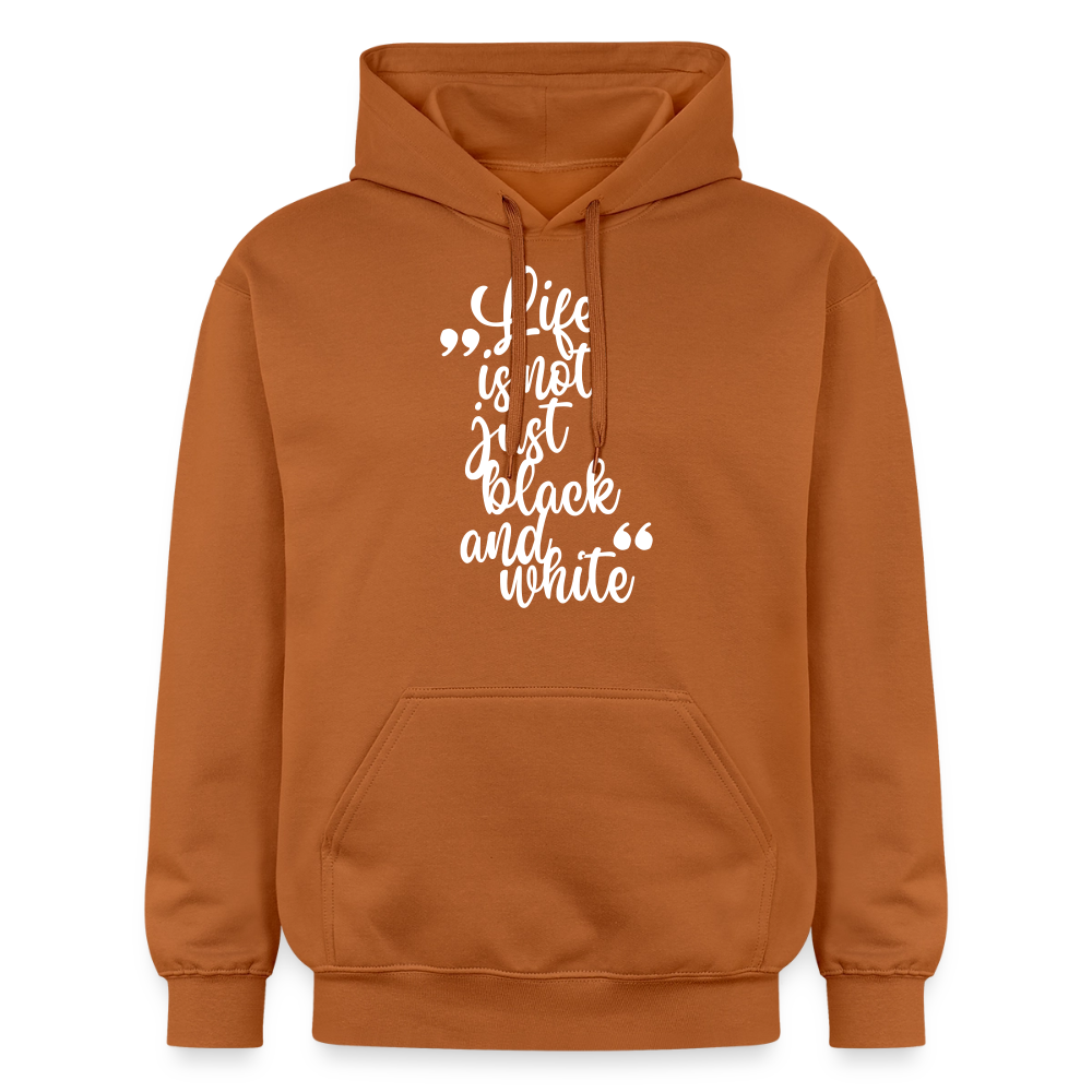 Life is not just black and white Hoodie White Edition - Athletic Orange