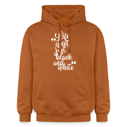 Life is not just black and white Hoodie White Edition - Athletic Orange