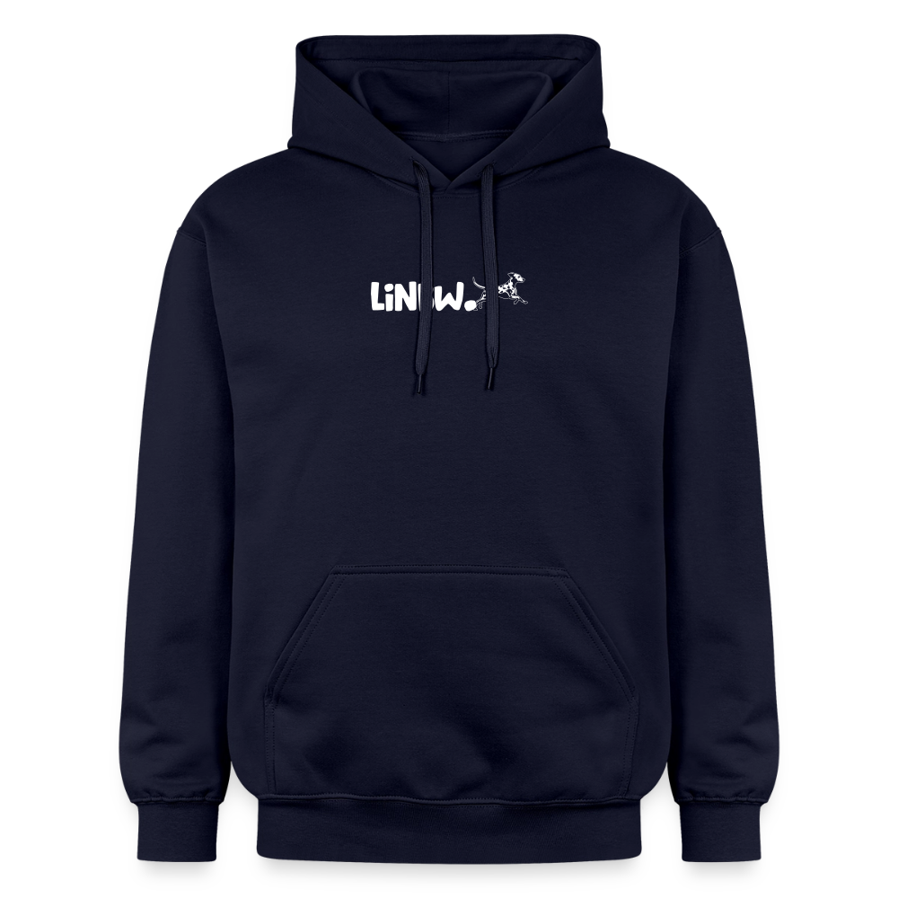 LiNBW. Crew Hoodie White Edition Life is not just black and white - Navy