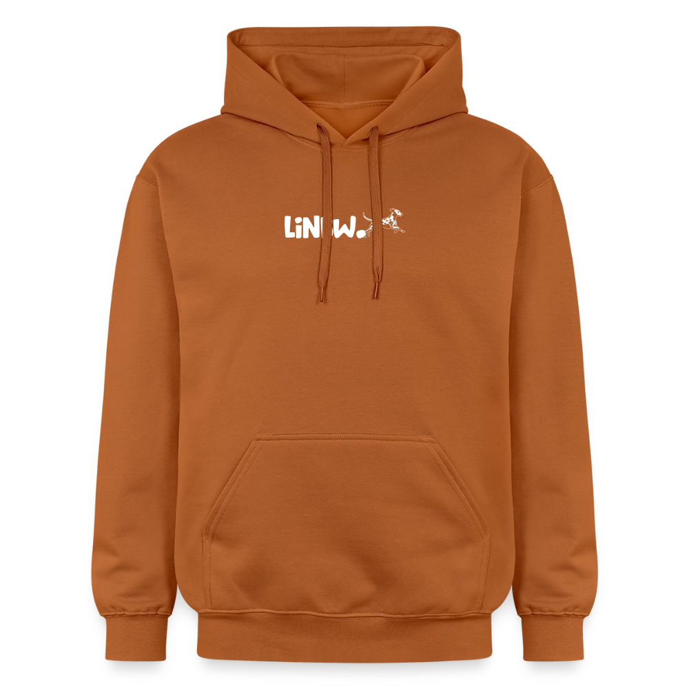 LiNBW. Crew Hoodie White Edition Life is not just black and white - Athletic Orange