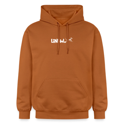LiNBW. Crew Hoodie White Edition Life is not just black and white - Athletic Orange