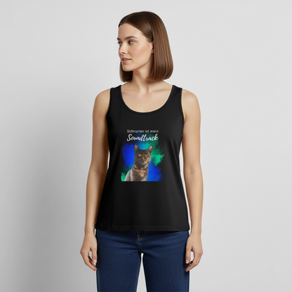 Nala´s Tank Top Premium Schnurren ist mein Soundtrack White Edition - Schwarz