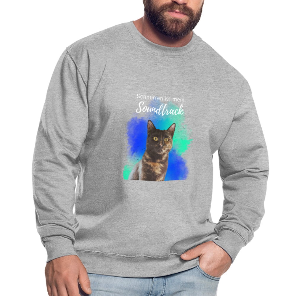Nala's Classic Pullover Schnurren ist mein Soundtrack White Edition - Weißgrau meliert