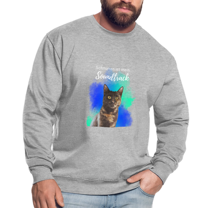Nala's Classic Pullover Schnurren ist mein Soundtrack White Edition - Weißgrau meliert