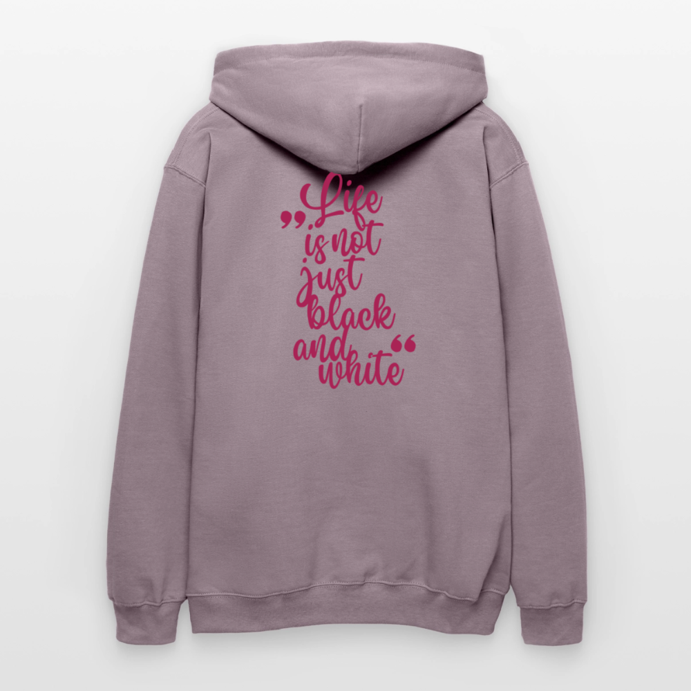 LiNBW. Crew Hoodie Pink Edition Life is not just black and white - Lilagrau 