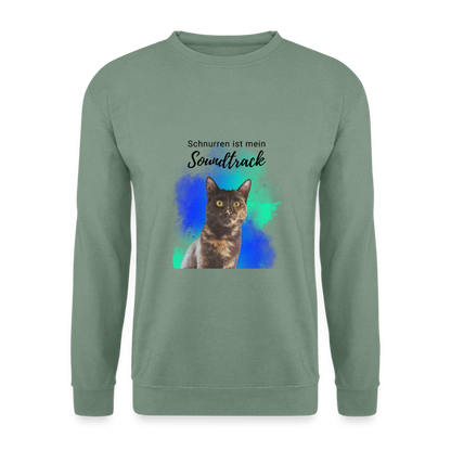 Nala's Classic Pullover Schnurren ist mein Soundtrack Black Edition - Graugrün